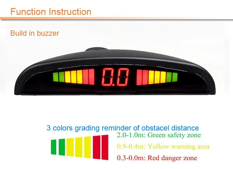 СВЕТОДИОДНЫЙ цифровой Дисплей 4 парковочными Сенсор Автоматическое реверсирование детектор и Повышающий сигнализации автомобиля расстояние обнаружения Системы парковки Сенсор