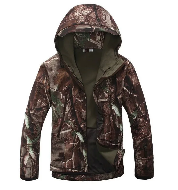 Высокое качество TAD V 4,0 мужские водонепроницаемые пальто для охоты и кемпинга, куртка с капюшоном черного/зеленого/пустынного/коричневого/CP s-xxl - Цвет: Camouflage tree