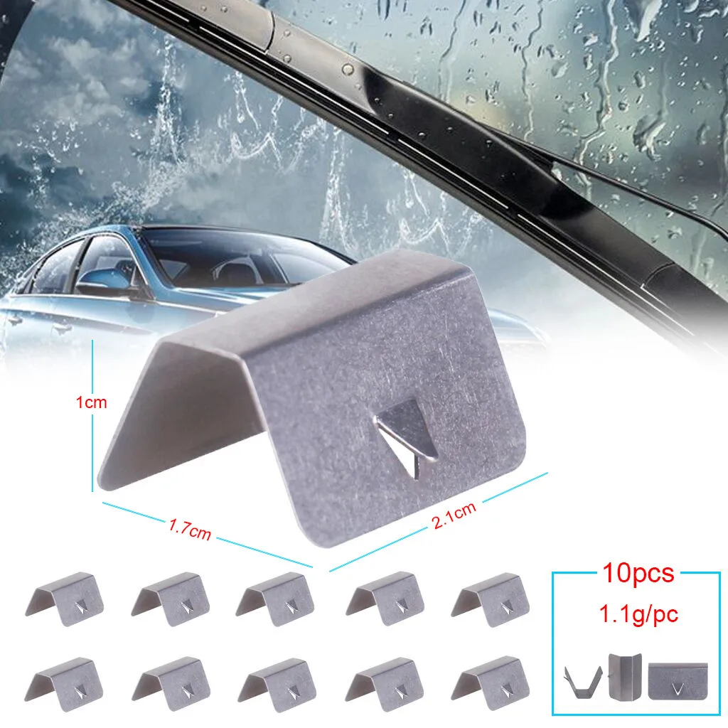 7,8 × 13 × 1,3 мм 10 × автомобильные ветровые дождевые зажимы для бровей в канальный монтаж Сменные зажимы для Heko G3 клип многофункциональное Автомобильное устройство# YL6