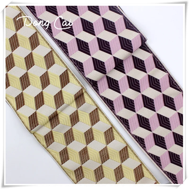 5yards/lot 9cm checked curtains webbing greek key curtain laciness national jacquard ribbon Home textile Art | Дом и сад