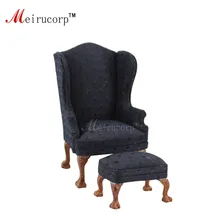 dollhouse 1 12 scale miniature furniture Excellent Handmade Fabric font b chair b font and ottoman