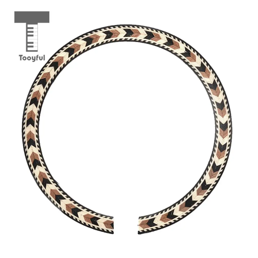 Tooyful Wood Soundhole Rosette Decal Sound Hole Sticker for Acoustic Classical Guitar Parts