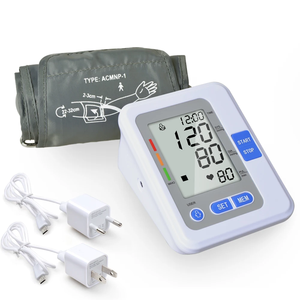 

NEW Portable Blood pressure meter Digital Blood Pressure Monitor Upper Arm Tonometer Sphygmomanometer Tensiometro with Voice