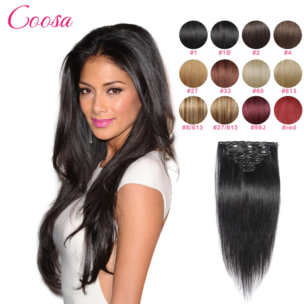 Best Quality Brazilian Hair Clip In Extensions 120 Gram Tic Tac Cabelo Humano Full Head Human