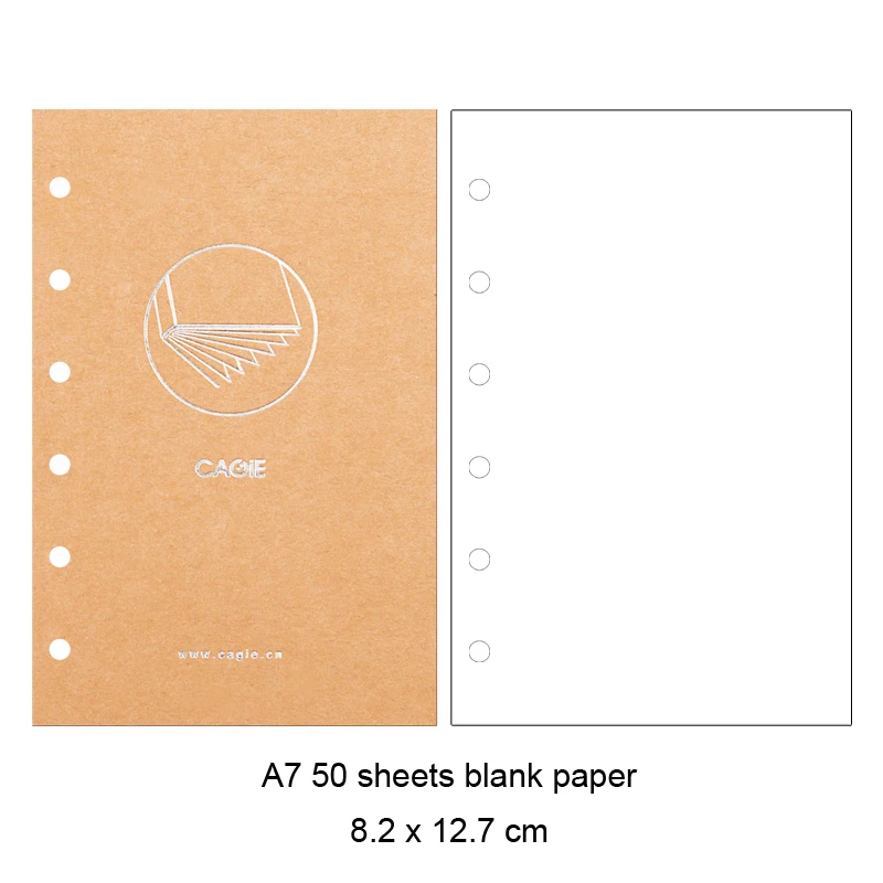 CAGIE New Blank Paper a7/a6/a5 Journal Refills Notebook Filler Paper Spiral Sketchbook Papper CAGIE New Blank Paper a7/a6/a5 Journal Refills Notebook Filler Paper Spiral Sketchbook Papper