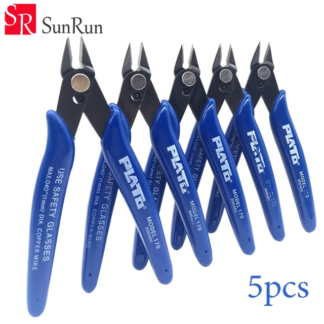 Wire Cutters Electrical Cable Cutting Pliers Anti-Slip Mini Rubber Handle  Diagonal Snips Flush Industrial Lock