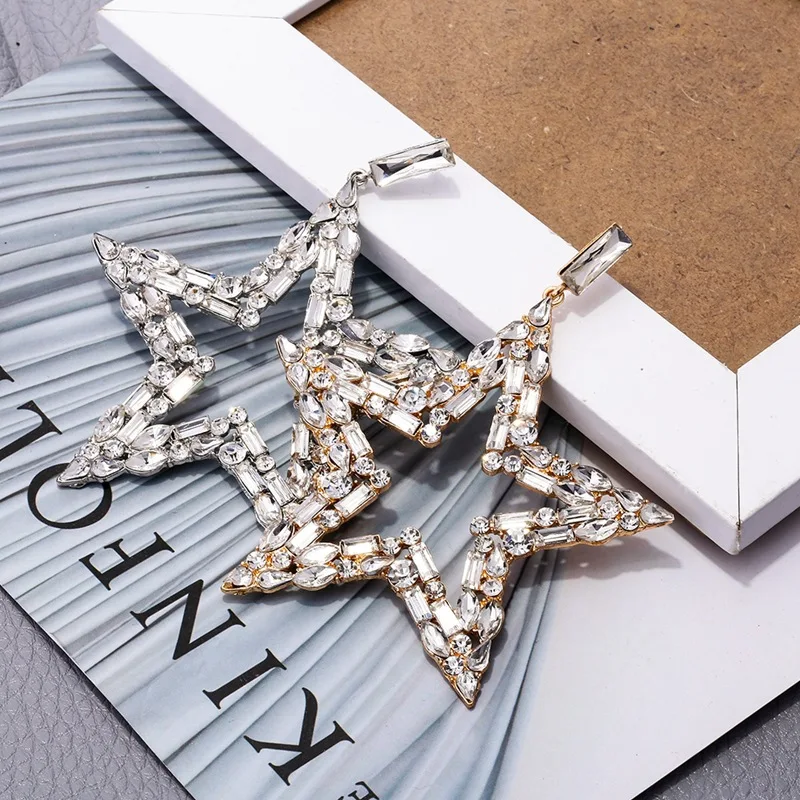 LEADERBEADS 2019 женские роскошные полностью хрустальные висячие серьги с большой
