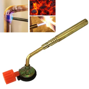 

Gas Torch Flamethrower Burner Butane Gas Blow Torch Hand Ignition Camping Welding BBQ Tool