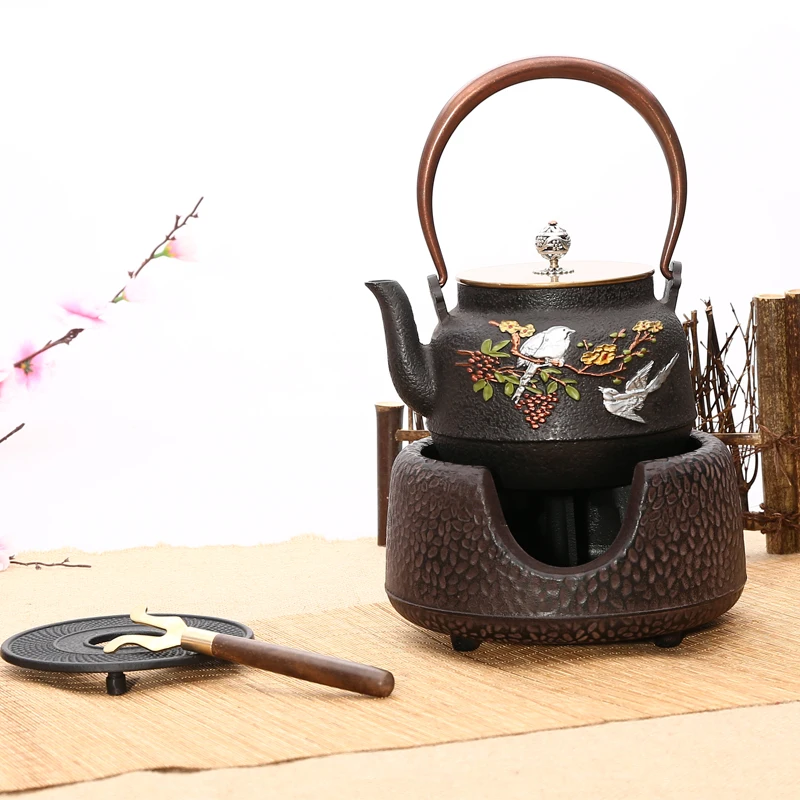 

0.9L,1.1L,1.2L Charcoal Stove Japan Cast Iron Pot stove Southern iron stove Home Retro Tea Cooker Handmade Special Tea Set