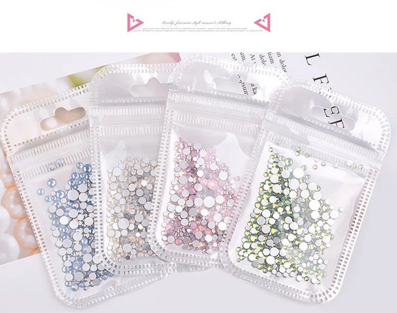 

1 Bag Nail Flat Bottom Drill A Diamond Snow Protein Glass Crystal Diamond Color Diamond Small Diamond Zircon Nail Stickers