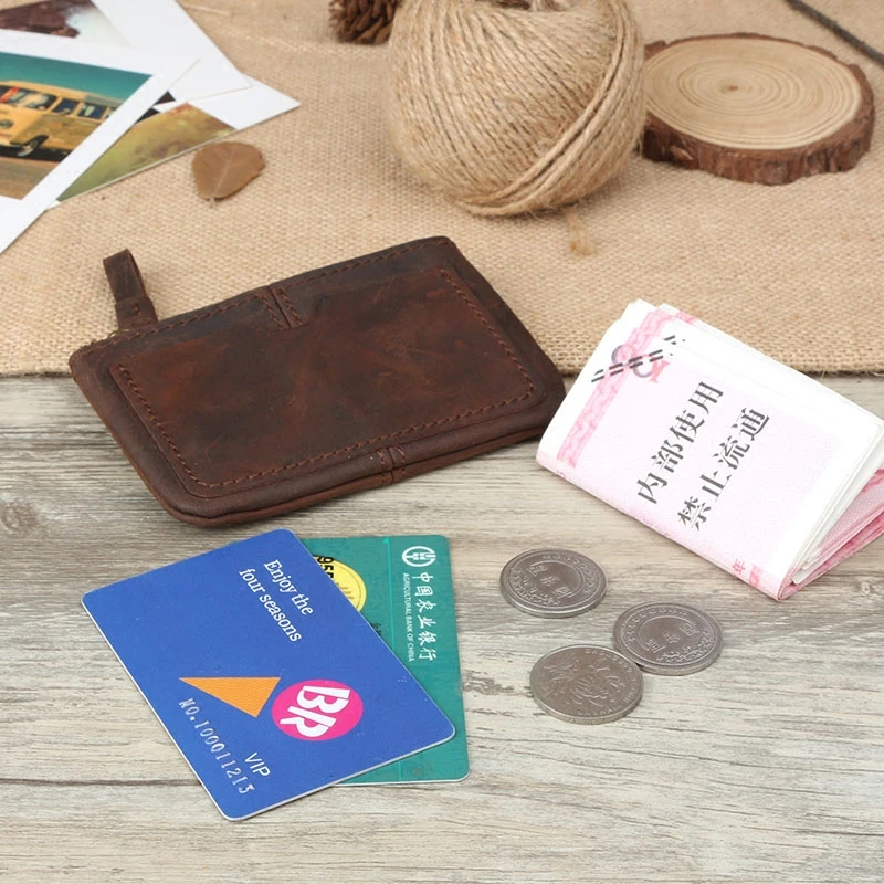 Kweco Vader Genuine Leather Wallet Women 2018 New Arrvial Crazy Horse Leather Men Wallet Mini Coin Purse Credit Card Holder