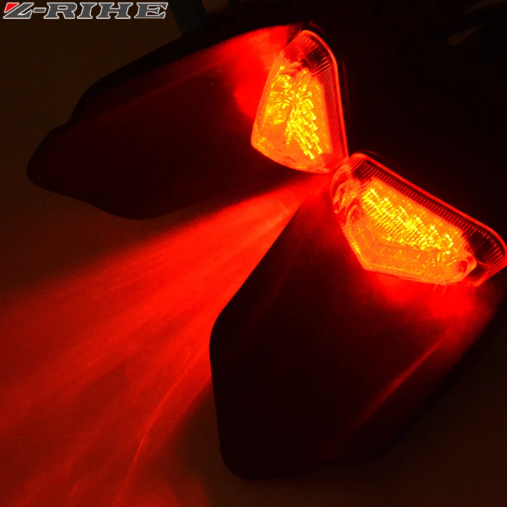 Красный чистый мотоцикл эндуро пробный велосипед крыло 12 LED Стоп задний фонарь