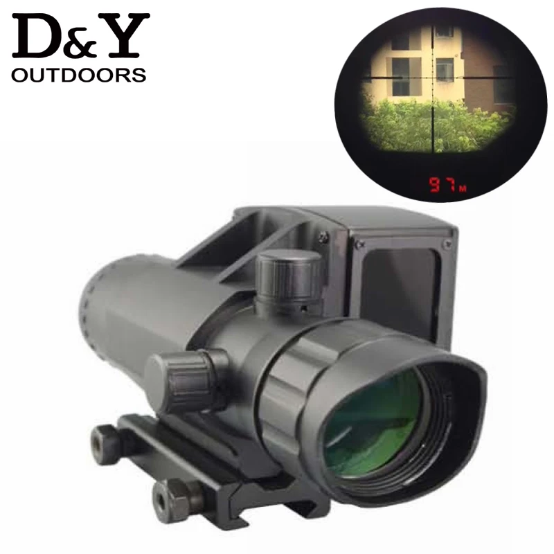 4X32 waterproof shockproof riflescope with laser font b rangefinder b font high speed measurement laser range
