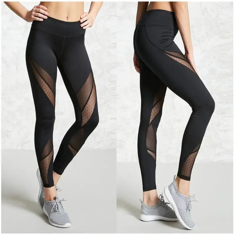 

Women Sexy Yoga Pants Black Sport Pants Fitness Gym Pants Workout Running Tight Sportwear Leggings Female Trousers