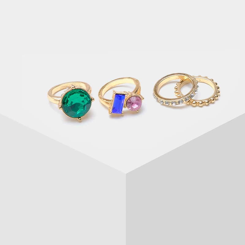 

Amorita boutique Multi-layer color fashion ring