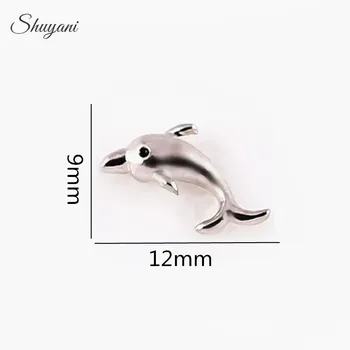 

20PCS Wholesale Antique Silver Plated Dolphin Charms Animal Dolphin Floating Locket Charms for Living Glass Locket