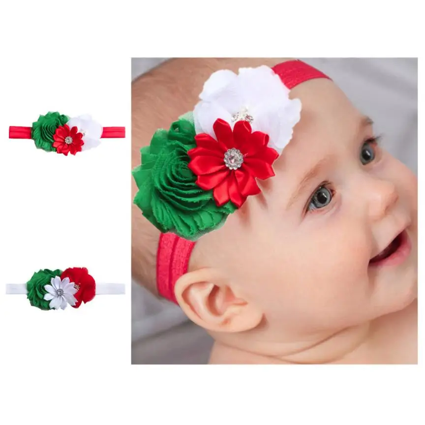 

Baby Kids Elastic Floral Christmas Stretch Headband Photo Prop Gift Hairband Hair Band Accessories Headwear Christmas Hairbands