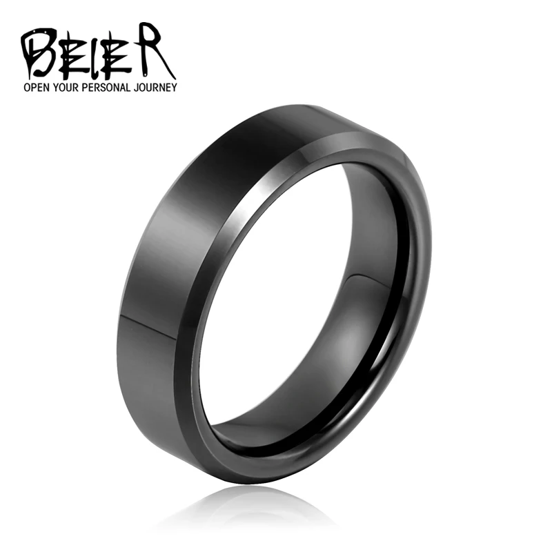 BEIER New 2018 Royal Men's Fashion With 4/6/8mm Tungsten Ring High Quality Wedding Jewelry Gift BR-W056