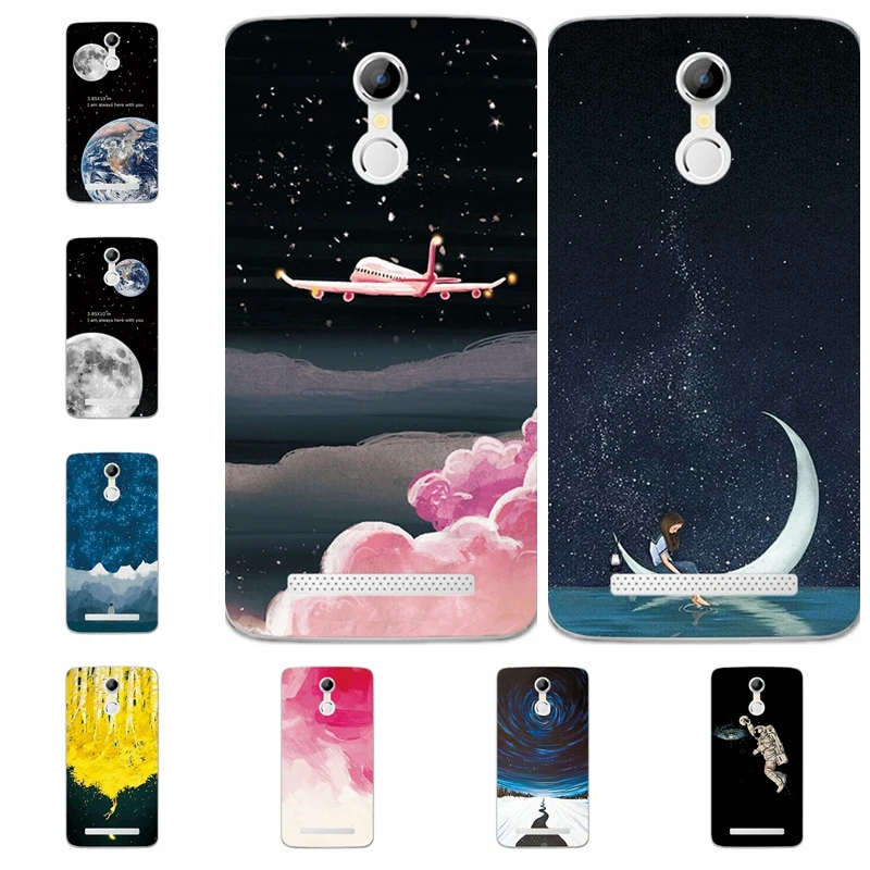 

Couple Sky Moon Earth Case For Homtom HT17 Soft TPU Silicone Phone Capa Back Cover For Homtom HT 17 Case Fundas Fashion Painted