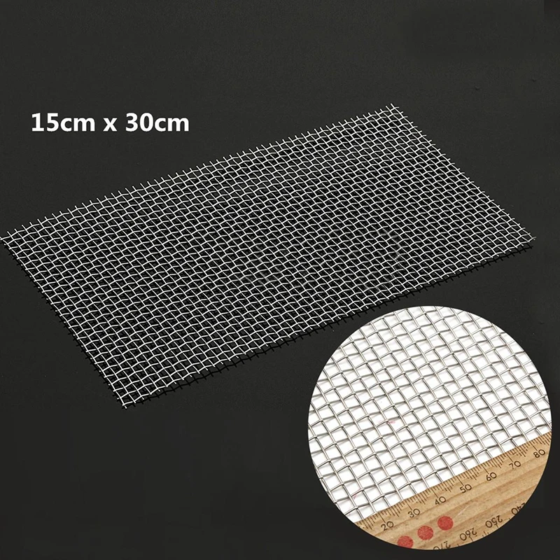 DWZ 5/8/20/30/40 Mesh Stainless Steel Woven Cloth Screen Wire Filter Sheet 6x12''