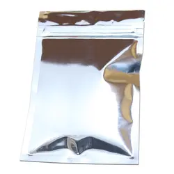 9*14 см 100 шт. серебристый Алюминий Фольга Zip-Lock посылка МЕШОК Mylar Ziplock заварены упаковка мешок для конфеты Чай снэк-в упаковке