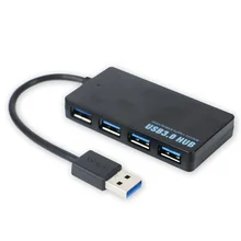 TWOBRO USB HUB 3,0 4 порта Портативный микро USB 3,0 концентратор сплиттер черный для ПК ноутбук до 5 Гбит/с USB разветвитель концентратор