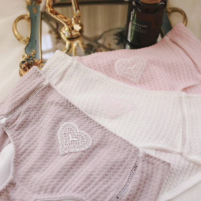 

SP&CITY Japan Style Cute Heart Cotton Panties Women Seamless Underwear Sexy Soft Physical Briefs Girls Kwaii Lingerie Menstrual