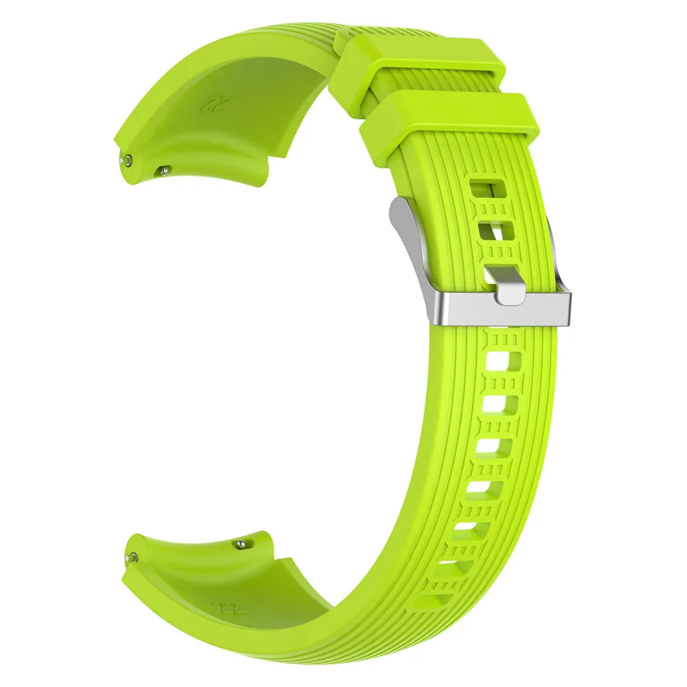 Силиконовый браслет на запястье браслет ремешок для samsung Galaxy Watch 42 мм SM-R810 SM-R815 SM-R800 46 мм Smartwatch Band ремешок 4 цвета - Цвет: Lime green