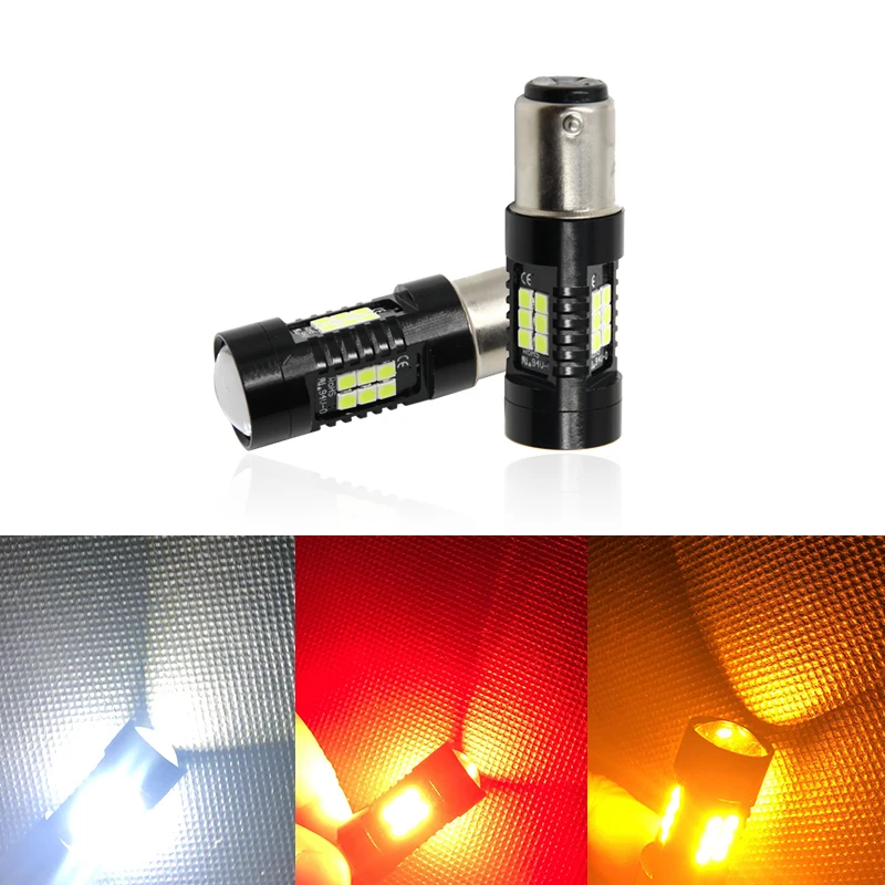 2 шт. автомобильные светодиодсветильник лампы BAY15D 1157 P21/5W 21 SMD 3030 12 В 24 В|Сигнальная