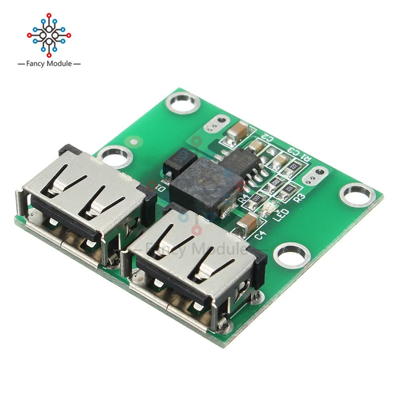 

9V 12V 24V to 5V DC-DC Step Down Charger Power Module Dual USB Output Buck Voltage Board 3A Car Charge Charging Regulator 6-26V