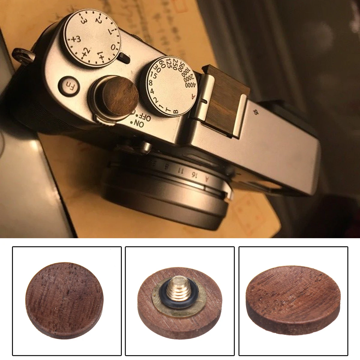 Деревянная поверхность камеры Мягкая кнопка спуска затвора для Fuji X100F для FujiFilm X100F камеры запасные аксессуары
