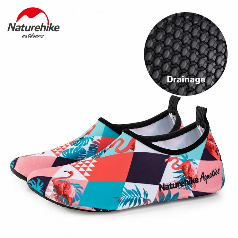 Naturehike водонепроницаемая обувь; Мужская и Женская пляжная обувь; унисекс; быстросохнущая обувь для плавания; нескользящая водонепроницаемая обувь; NH18S001-X - Цвет: Drain-Lattice
