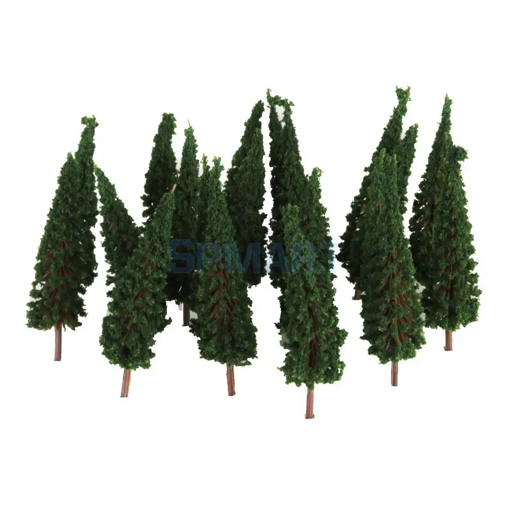 100x Green Pagoda Model Trees 1:100 for RR Train Railway Garden Park Street DIY Toys