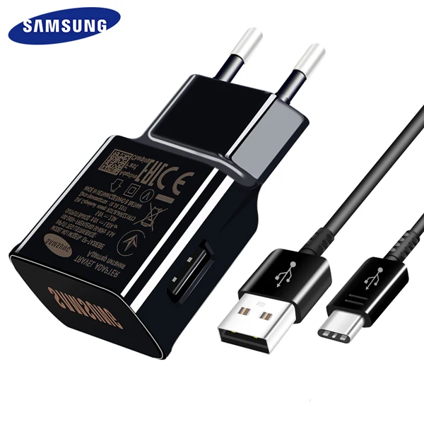 

Original Samsung Galaxy S9 S8 plus USB Charger Type C Cable Adapter Fast Quick Charging Travel EU US UK Note8 Note7 C9 Pro
