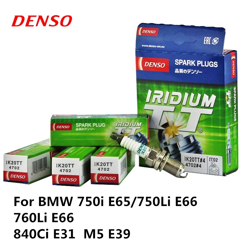 4pieces/set DENSO Car Spark Plug For BMW 750i E65/750Li E66 760Li E66 840Ci E31 M5 E39 Iridium Platinum IK20TT 4pieces/set DENSO Car Spark Plug For BMW 750i E65/750Li E66 760Li E66 840Ci E31 M5 E39 Iridium Platinum IK20TT