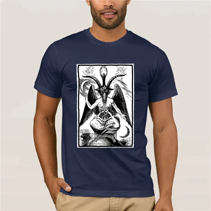 Футболка мужская с принтом Sigil of Baphomet модная тенниска из хлопка козы Мендес майка