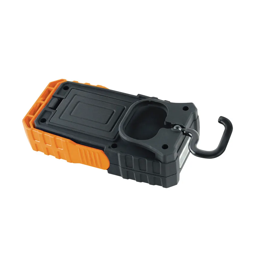 Универсальный LED фонарь Endever Elight F-207 orange  black 97110 (Ударопрочный пластик, 2 типа освещения, 120 люмен, LED (1 Вт) + 1 СОВ LED (3 Вт), оснащён поворотной подставкой со встроенным магнитом)
