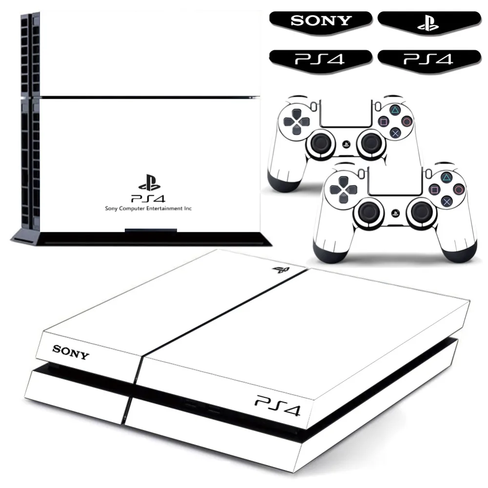 White PlayStation Logo PS4 Vingl Skin Decal Sticker Cover ...