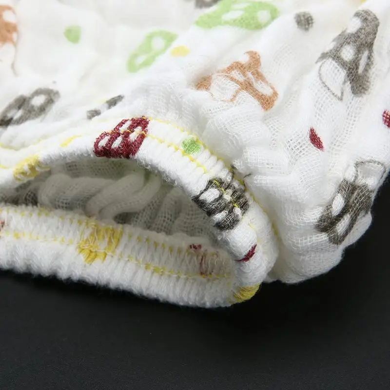 Детская стирка Марля анти-сторона утечки ткань пеленки ребенка мультфильм печать