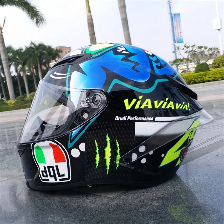 

Motorcycle helmet with tail wing fashion motorcycle helmet men and women in winter warm anti-dazzle racing helmet