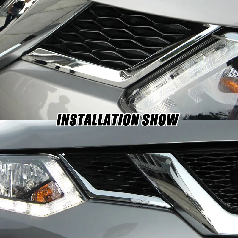 Хромированная передняя сетчатая решетка для Nissan X Trail Xtrail Rogue T32 2014 2015 2016 накладка