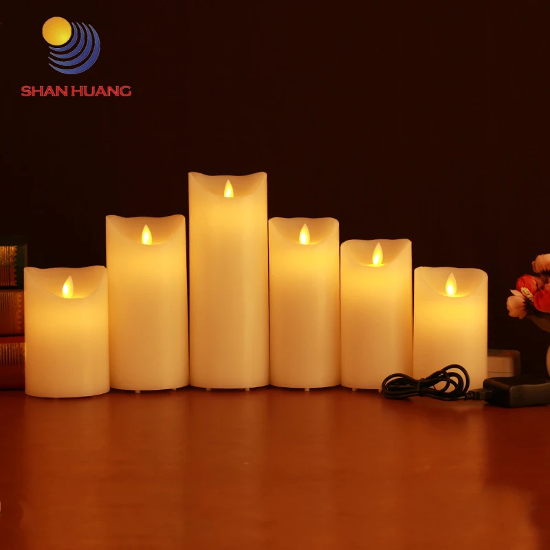 New Led electronic rechargeable candles Holiday decorations rechargeable candles Flame moving