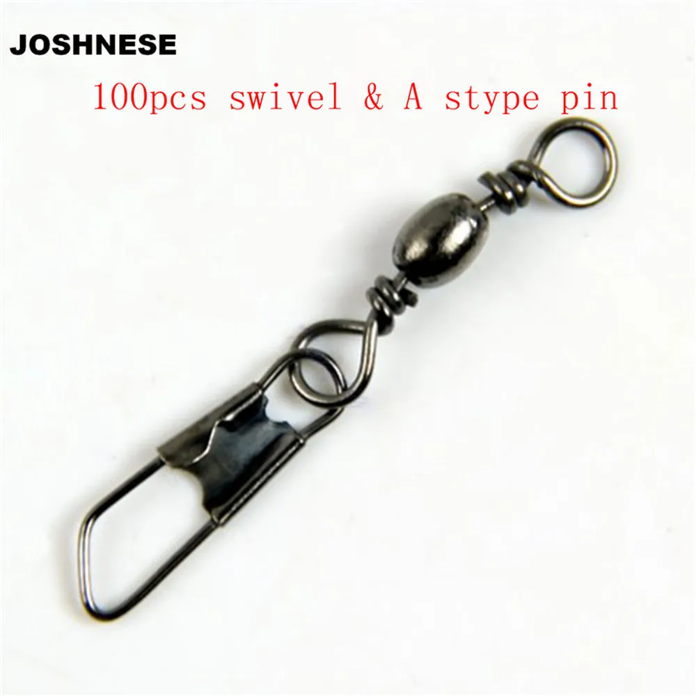 100 x Brass Barrel Alloy Swivel Pin Connector Solid Rings Interlock Snap