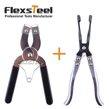 

2Pcs Vehicle Car Repairs Tools Piston Ring Installer Remover Pliers + Extra Long Camshaft Engine Valve Stem Seal Removal Pliers