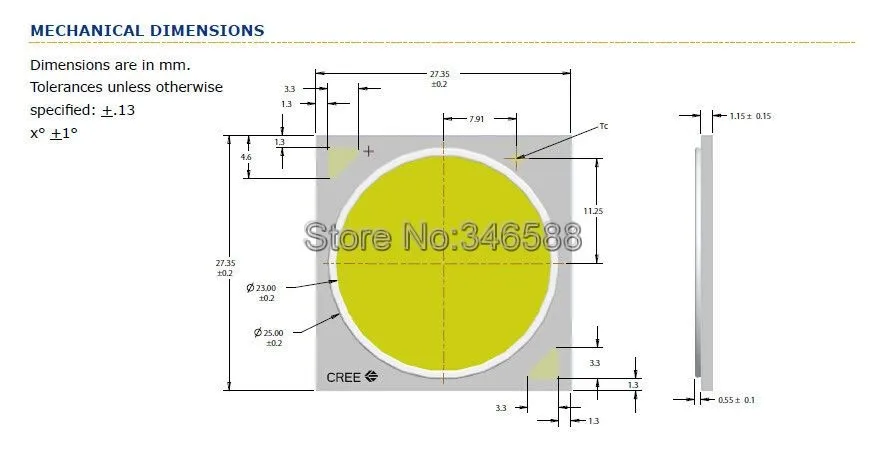 Cree XLamp CXA3070 CXA 3070 74 Вт-117 Вт Керамический COB светодиодный светильник EasyWhite 5000 К теплый белый 3000 К с или без держателя