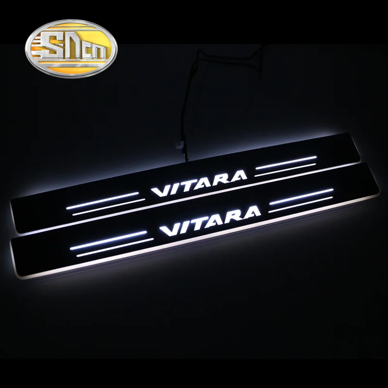  SNCN 4PCS Acrylic Moving LED Welcome Pedal Car Scuff Plate Pedal Door Sill Pathway Light For Suzuki - 32916579852