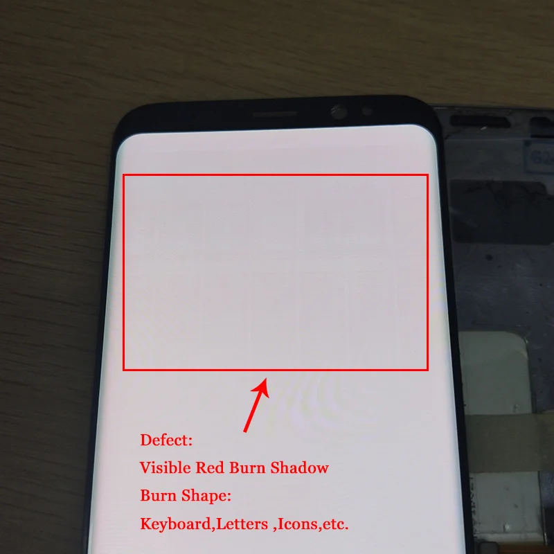 10 шт. AMOLED для samsung Galaxy S8 S8 plus G955f G950F G950U G950FD горящий теневой ЖК-дисплей сенсорный экран дигитайзер с рамкой