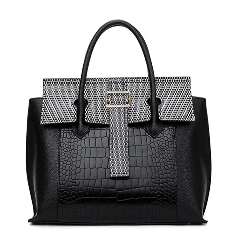 

New Fashion Black Ladies Shoulder Portable bag Brand Large PU Leather Women's Messenger bag Tote Winter Luxury Women handbag