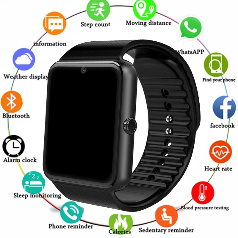 

2019 Smart Watch GT08 Clock Sim Card Push Message Bluetooth Connectivity For Android IOS apple Phone