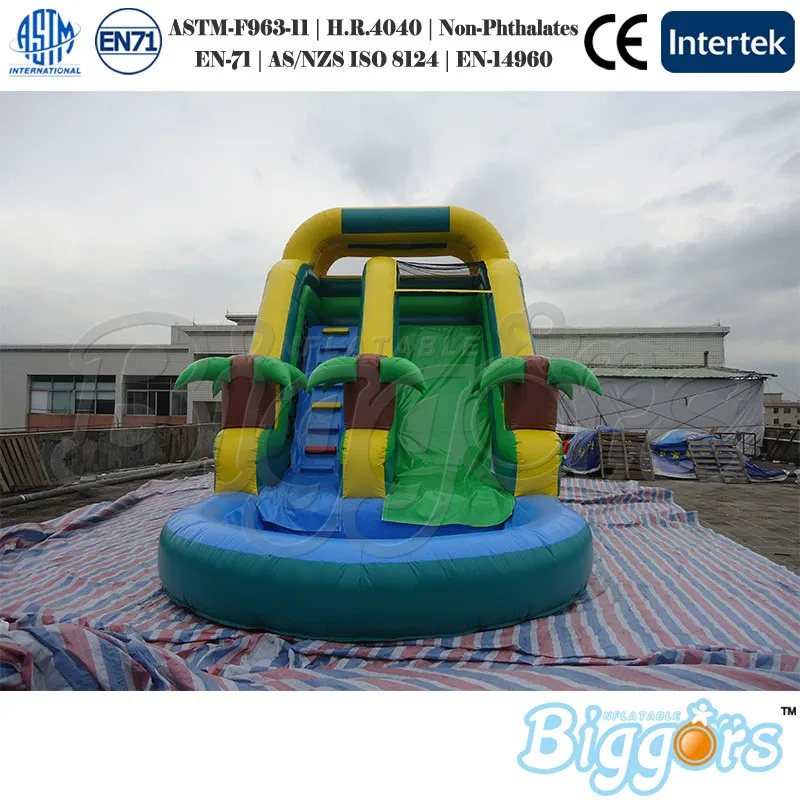 

Competitive Price Inflatable Water Slide with Round Pool Theme Water Slide Game